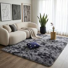 Large Soft Luxury Shaggy Rug 3.00x2.00m, Non-Slip, For Living Room And Bedroom, Various Colors - 混合灰 - 查看 2