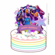 1pc 2026 New K-POP D Emon Hunter Girl Group Decorative Card, Suitable For Birthday Party Decoration, K-POP Themed Party Decoration - Multicolor - View 4
