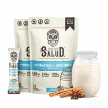 Salud 2-In-1 Hydration Packets + Immunity Electrolytes Powder, Horchata - Agua Fresca Drink Mix, Elderberry, Dairy & Soy Free, Non-GMO, Gluten Free, Vegan, Low Calorie, 1g Sugar (15 Servings) - 2PCS - 查看 1