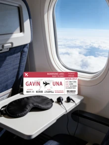 4/8/12件客製化航空紀念品，可個性化姓名、日期與目的地，獨特旅行禮物，適合情侶、週年紀念、婚禮與生日，浪漫飛行紀念卡，時尚旅行紀念品，適用於他/她/家人/朋友，適合婚禮、父親節 - 彩色 - 查看 3