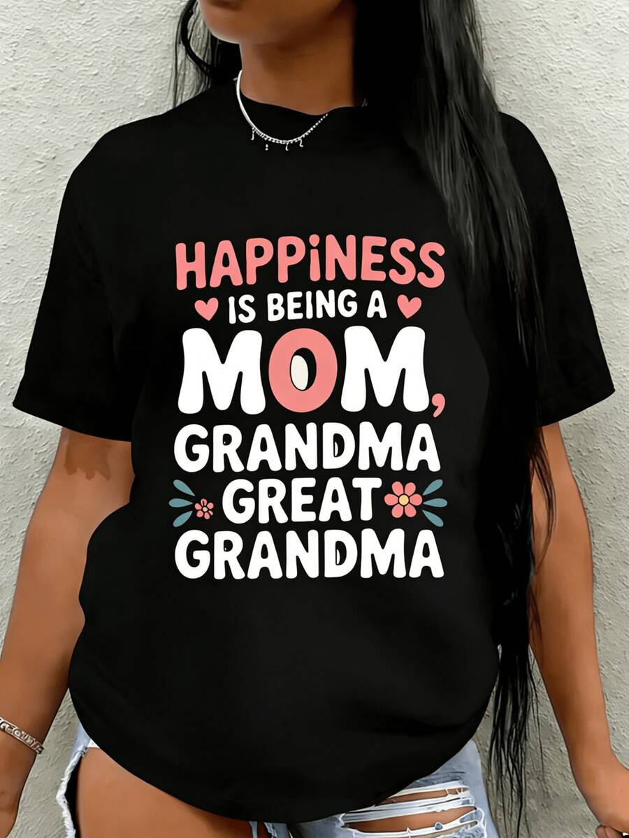 Camiseta de mujer con cuello redondo, diseño fácil, cómoda y transpirable, i para uso diario casual, con un estilo l y elegante, un imprescindible para las fiestas de verano.