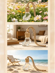 1 Car Air Freshener Hanging Diffuser,Valentine's Day Gift, Anniversary, Aromatherapy Set, Christmas, Anniversary,Deodorization, Fresh Air,Aromatherapy Essential Oils, Car Necessity,Car Decoration Deodorizing Aromatherapy, Suitable For Cars And Homes - one-size - View 4