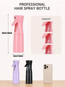 1/6pcs Cleaning & Beauty Spray Bottles, Fine Mist Spray Bottles, Continuous Spray Refill Bottles For Beauty Salons, Ultra-Fine Mist Spray Bottles - Hair, Home Cleaning, Salon, Gardening, Beauty, Plants, Skin Care, Hair, Cleaning, Body Care And Other Continuous Spray Bottles, Fine Mist Spray Bottles Continuous Spray Bottles - Multicolor - View 4