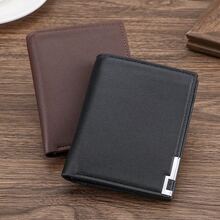 CarrKen 1 chiếc ví thời trang mới, kiểu dáng thường ngày, đa năng, viền kim loại, đựng thẻ tiện dụng cho nam giới trẻ tuổi, quà tặng. - Nhiều màu - Xem 12