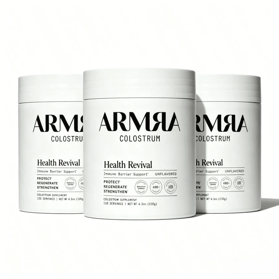 ARMRA Colostrum™ Powder| Unflavored| Gut Health & Bloating| Skin & Hair| Immunity| Keto, Gluten & Fat-Free| 120 Servings - 3PCS - 查看 1