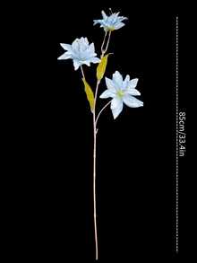 1/3/6件人造百合花，85公分仿真花，適用於牆面、客廳、臥室、婚禮、派對裝飾、桌面填充、居家、桌面裝飾、廚房、婚禮、桌面、中心裝飾、辦公室、花園、戶外、房屋、庭院裝飾，適用於春、夏、秋、冬季節裝飾 - 淺藍色 - 查看 3