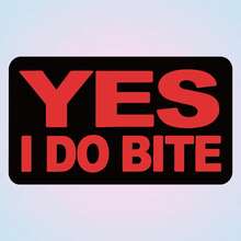 Red & Black YES I DO BITE, A Humorous Warning With A Touch Of "Don't Mess With Me", Waterproof Vinyl Sticker - Durable Smooth Surface, Self-Adhesive Bumper Sticker, Suitable For Cars, Windows, Laptops, Trucks, Water Bottles - Multi-Purpose Durable Design, Car Sticker - Vinyl - View 9