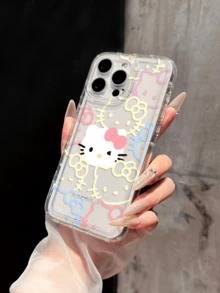 Miniso Hello Kitty 透明手机壳，兼容 iPhone 17 Pro Max、17、16 Pro Max、15 Pro Max、16 Pro Max、14、13、12、11、14 Pro、15 Plus、12 Pro、16 Plus、XS、14 Pro Max、13 Pro 等型号，可爱卡通图案 - 無色 - 查看 2