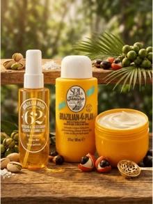 Sol de Janeiro Bộ 3 sản phẩm Bum Bum Jet (Kem dưỡng 50ml + Gel tắm 90ml + Xịt thơm toàn thân 30ml) Bộ mini Unisex 1.7oz/50ml + 3oz/90ml + 1oz/30ml - Nhiều màu - Xem 3