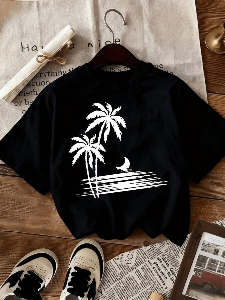 Camiseta elegante para mujer con estampados únicos, hecha de material suave y cómodo con mangas cortas, es una mezcla de simplicidad y moda, perfectara looks casuales pero elegantes, i para mujeres a la moda, atuendo casual, camiseta simple de color liso (corte hoado, consulte la tabla de