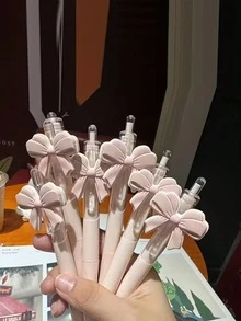 3支裝蝴蝶結派對圓珠筆，少女粉蝴蝶結系列可伸縮圓珠筆，派對贈禮筆，開學季派對禮物袋填充物，讓你每天脫穎而出。時尚風格適合女孩和女性，完美適用於派對、約會、舞會、婚禮、生日、辦公室、情人節和其他節日等各種場合。給妻子、女朋友、母親或姊妹的絕佳禮物。 - 粉色 - 查看 3