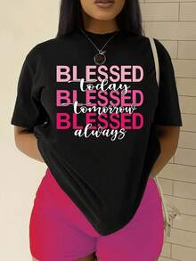 Camiseta de manga cortara mujer - Top casual retro suave de cuello redondo con mangas cortas, uste relado de línea H, lisara usar en capas o sola, lavable a máquinara uso diario y festivales - Camiseta básica, atuendo casual de color liso simple (uste hoado, consulte la tabla de - Negro - Ver 2