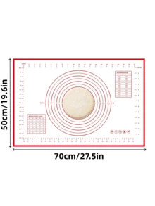 1 Piece 60*40/70*50 Dough Kneading Mat, Baking Mat, Pie Crust Mat, Rolling Mat With Non-Stick And Anti-Slip Surface, Featuring Clear Measurement Markings-Easy To Clean, Washable, Suitable For Rolling, Kneading, And Dumpling Wrapper Making - Multicolor - View 9