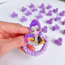 偶像主题发圈，时尚配饰，饰有精美的明星肖像、团体印花和音乐元素，用途广泛，可用于日常休闲搭配、演唱会造型、粉丝聚会装饰、拍照道具、粉丝见面会装扮、社交媒体拍摄点缀、个人收藏、粉丝俱乐部装饰、家居置物架展示、办公桌摆件，也是送给音乐爱好者和粉丝的贴心礼物，为任何发型增添时尚个性。 - 彩色 - 查看 3