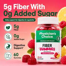 3-Pack Supply | Physician's Choice Fiber Gummies, Professional-Grade Digestive Support, 5g Fiber, Raspberry Lemon, 60 Count/Bottle, - 3 Bottles - View 3