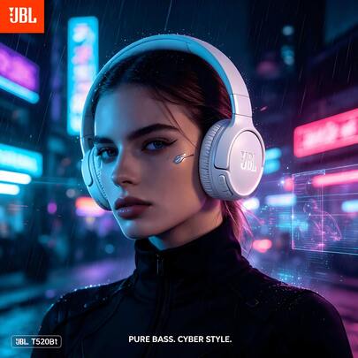  JBL Tune 520BT 头戴式无线蓝牙耳机，配备 450mAh 电池。JBL Pure Bass 技术带来深沉低音。支持蓝牙 5.3。可自定义 EQ 调节。超长续航 57 小时。充电 5 分钟即可播放 3 小时。Type-C 接口充电。支持语音感应免提通话。支持多设备多点连接。兼容 Siri/Google 语音助手。轻巧舒适，可折叠便携。