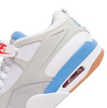 Nike Jordan Air Jordan 4  White/Neutral Grey Low-Top Retro Basketball Shoes For Men (Shock-Absorbing, Slip-Resistant, Durable) In Grey, White, And Blue - Gray, White, Blue - View 9