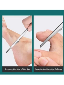 2件組不鏽鋼腳部刮皮器，迷你便攜款，長度8.2cm/3.22英吋，專為去除死皮設計，男女皆適用 - 彩色 - 查看 4