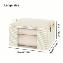 1/2 túi đựng quần áo và chăn ga theo mùa, túi đựng đồ trong tủ quần áo tối giản bằng vải không dệt dung tích lớn, chống bụi và ẩm, có thể gấp gọn, chống mài mòn. - Nhiều màu - Xem 10