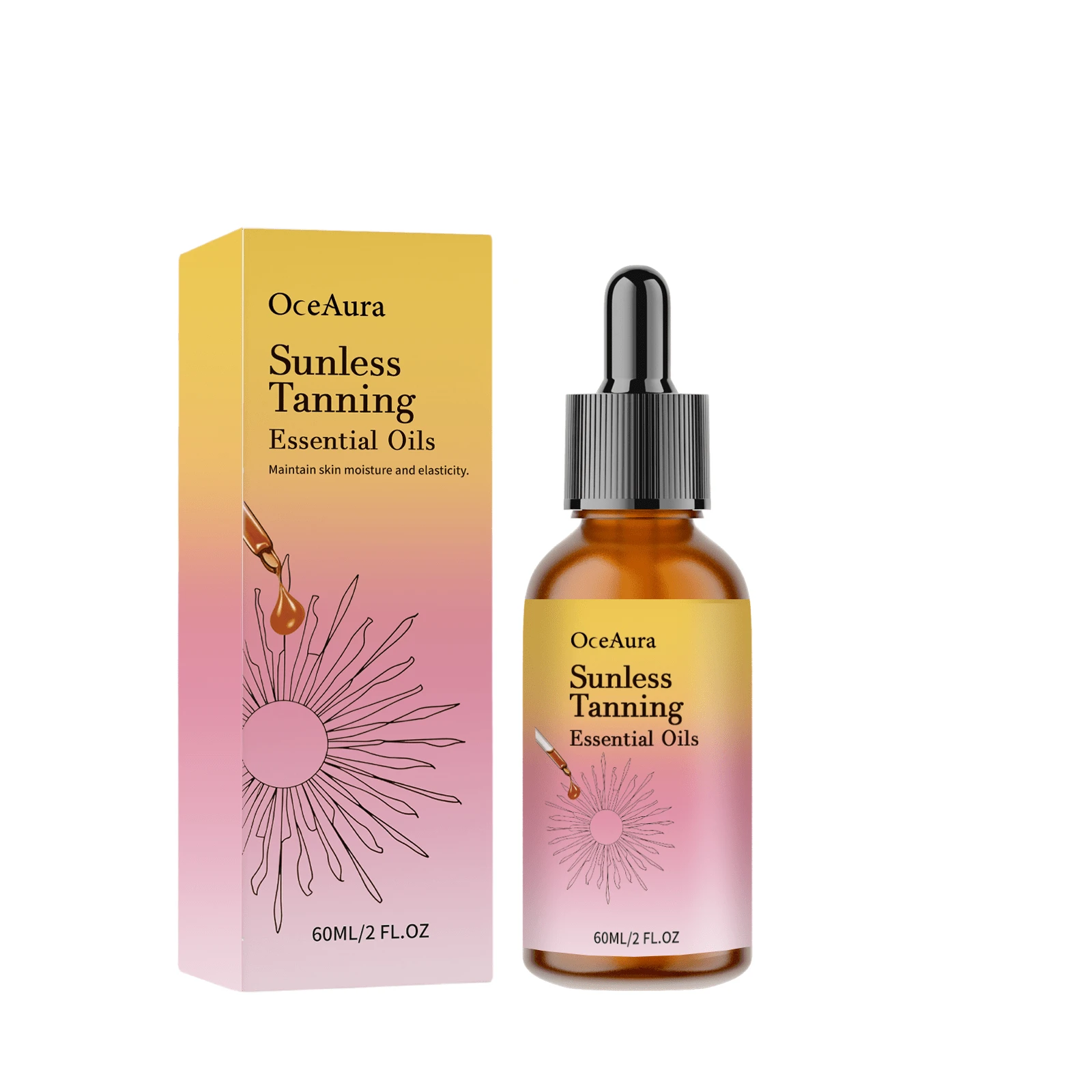 60ml Body Tanning Care Oil - Locks In Moisture, Keeps Tanned Skin Soft And Textured, Helps Create Natural Tanned Look, Compact And Portable, Gentle Formula - Multi Scents - View 1
