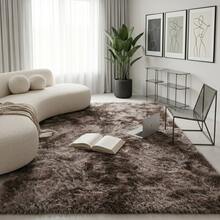 Large Soft Luxury Shaggy Rug 3.00x2.00m, Non-Slip, For Living Room And Bedroom, Various Colors - 混合棕色 - 查看 2