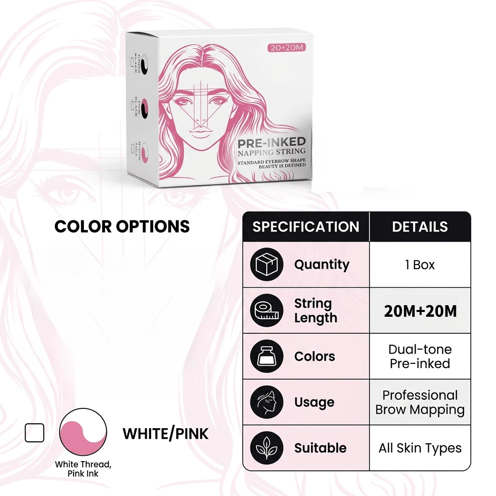 Boxed Dual-Color Positioning Tool, Marking Line, Eyebrow Tattoo Positioning Tool - View 8