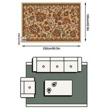 1pc Rug, Carpet, Area Rug, Door Mat, Runner, Vintage Bohemian Floral Pattern Faux Wool Rug, Suitable For Bathroom, Kitchen, Entryway, Hallway, Bedside, Living Room, Bedroom, All Season Soft Machine Washable Carpet Mat, Home Decor - Multicolor - View 16
