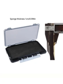 1 pieza Caja de almacenamiento de pendientes portátil para viajes, Caja de almacenamiento de joyas de gran capacidad, Caja de almacenamiento de pendientes compacta, Caja de almacenamiento de pendientes pequeña, Estante de exhibición de pendientes con ranuras de espuma, Caja de almacenamiento portátil, Estante de pendientes portátil - Multicolor - Ver 5