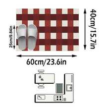 1pc Rug, Carpet, Area Rug, Doormat, Runner, Nordic Modern Minimalist Plaid - Red & White Simple Geometric Checkered - Household Area Carpet, Bathroom, Kitchen, Entryway, Hallway, Bedside, Living Room, Bedroom, All Season Machine Washable Carpet Mat, Home Decor - Multicolor - View 12