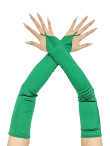 1 Pair Solid Color Satin Long Gloves, Retro Court Style Elegant Fingerless Gloves For Opera Party Night Out Weddings Birthday Party Stage Performances Cosplay And Evening Dress Accessories - A - View 32