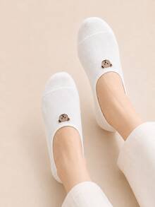10 đôi tất vô hình họa tiết jacquard dễ thương, nhẹ, thoáng khí, cổ thấp dành cho nữ. - Nhiều màu - Xem 5