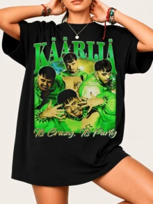 Urban Style 2026 Unisex T-Shirt, Cult Personality Teen Bootleg Collage Casual Outfit - Black - View 6