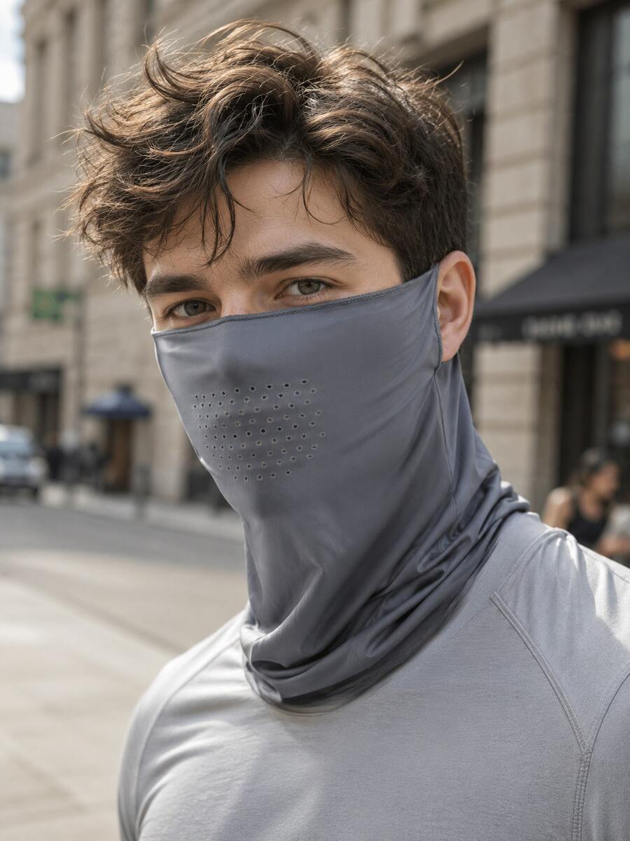 Khẩu trang chống tia UV toàn mặt unisex mùa hè, thoáng khí, thích hợp cho lái xe, đạp xe, hoặc dùng làm khăn quàng cổ. - Nhiều màu - Xem 1