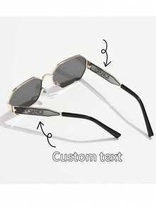 Kính gọng acrylic thời trang tùy chỉnh, phụ kiện thời trang nữ, kính gọng acrylic thanh lịch, có thể tùy chỉnh lời chúc, tên trên viền kính, kính thời trang nữ 2026, quà tặng phù dâu, quà tặng cá nhân hóa, quà cưới, quà sinh nhật, quà dự tiệc, khắc laser, phong cách, cổ điển, độc quyền - Vàng - Xem 2
