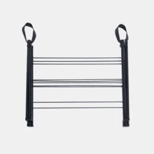 5M Clothes Airer Utility Caravan Towel Clothes Drying Rack Hanger Compact - Black - View 7