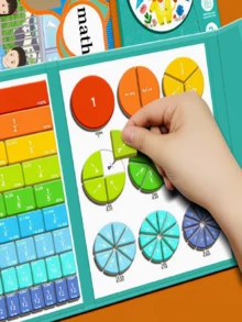 Fraction Learning Spinner | Numerator And Denominator Math Toy, Visual Fraction Teaching, Elementary Math Teaching Aid, Math Cognitive Learning Material, Suitable For Home And Classroom Learning, Learning Assistance Tool - Scoreboard - View 2