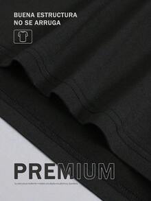 Camiseta de Mujer Manga Corta Cuello Redondo - Estampado de 'Happy Camper' y Gráfico de Camper, Tejido Suave y Cómodo, Ajuste Holgado, Look Casual para Primavera y Verano, Talla Grande - Negro - Ver 5