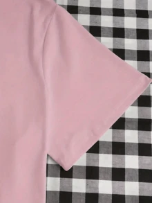 Camiseta de manga corta para niña joven con estampado de letra y cabeza de toro, estilo cómodo y casual, ropa occidental para niña pequeña y niños, camisetas gráficas para niños - Rosa - Ver 4