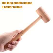 KLONKEE 2/1 Set Wooden Ring Repair/Shaping Tool Kit, Includes Unmarked Wooden Stick, Small Wooden Mallet (25mm Head), Ring Mandrel, Durable Hammer Tool, Ring Sizer Rod, Suitable For Ring Size Shaping, Jewelry Making And Measurement - Multicolor - View 5