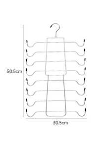 4/8 Tier Foldable Metal Clothes Hanger, Multi-Layer Pants Rack, Durable Lingerie Storage Rack, Collapsible Dorm Hanger Suitable For College Girls And Home Essential - Space-Saving Underwear, Shirt And Pajama Storage - View 4