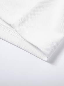 Vancamel Pulse 男士 Polo 衫，運動時尚 Polo 衫，針織純色極簡主義網球運動 Polo 衫 白色 - 白色 - 查看 7