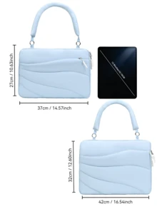YOONI Süße Laptop-Schutzhülle im koreanischen Stil mit 3D-Schleifenstickerei, 13-14 15-15,6 Zoll Notebook-Innenfuttertasche mit Perlenanhänger, leichte stoßfeste Aufbewahrungstasche mit großer Kapazität, Schulsachen - mehrfarbig - Übersicht 5