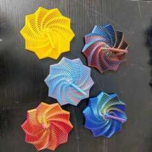 1件 3D列印PLA八角星指尖紓壓玩具,精緻螺旋幾何造型,支持多角度扭轉,觸感滑順,可作為桌面擺飾緩解煩躁,適合成人的精緻紓壓派對小禮物,適用所有節日慶典 - 彩色 - 查看 6