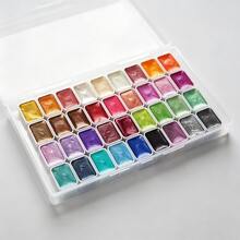 36 Color Metallic Paint Palette For Artists|Soft Pearl Tones To Bold Shine Elevate Creations With New Layers Of Bright Luminosity - Sets - View 12