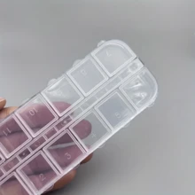 2/3/4/5Pcs Transparent Geometric Nail Art Storage Box, Assemblable And Detachable Plastic Box, Nail Art Dried Flower Organizer, Anti-Drop Rectangular Jewelry Storage Box - Multicolor - View 8