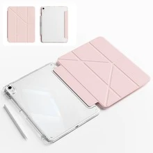 2026款平板电脑保护套，兼容华为MatePad SE 11英寸，采用透明亚克力背板，带笔槽，支持DIY，防弯折防震，Y型多折叠支架，智能休眠/唤醒功能，也兼容MatePad 11.5/MatePad 11.5S。 - 粉色 - 查看 6