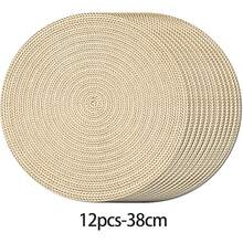 4/6pcs Gold Foil Round Placemats, Wheat Pattern, 15 Inch PVC Material, Washable, Suitable For Dining, Events, Parties, Weddings, Bridal Showers, Home & Daily Use - Gold - View 14