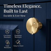 1-12pcs Gold Aluminum Alloy Drawer Pulls - Round Handles Suitable For Home, Applicable To Drawers, Cabinets, Wardrobes, Home Decor - Black - View 8