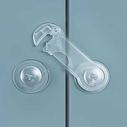 2/4/5/7/10 Sets Short Transparent Cabinet Door Safety Locks, Home Safety Dedicated, Transparent Safety Drawer, Cabinet And Appliance Locks, Refrigerator Locks, Refrigerator Door Locks, Cabinet Safety Locks