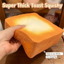 1pc Latest Jumbo Slow Rising Super Soft Squishy Simulation Bread Toy, Perfect Gift - Birthday Gift, Ideal Gift, Surprise Gift, Holiday Gift, Seasonal Gift, Halloween Gift, Christmas Gift, Gamer Gift, Gift - Multicolor - View 3